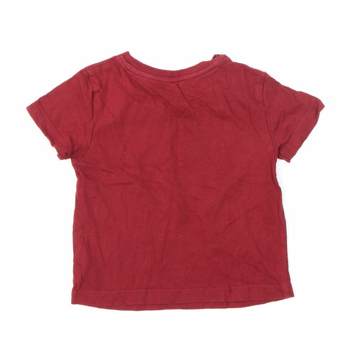 Rebel Boys Red   Basic T-Shirt Size 2-3 Years