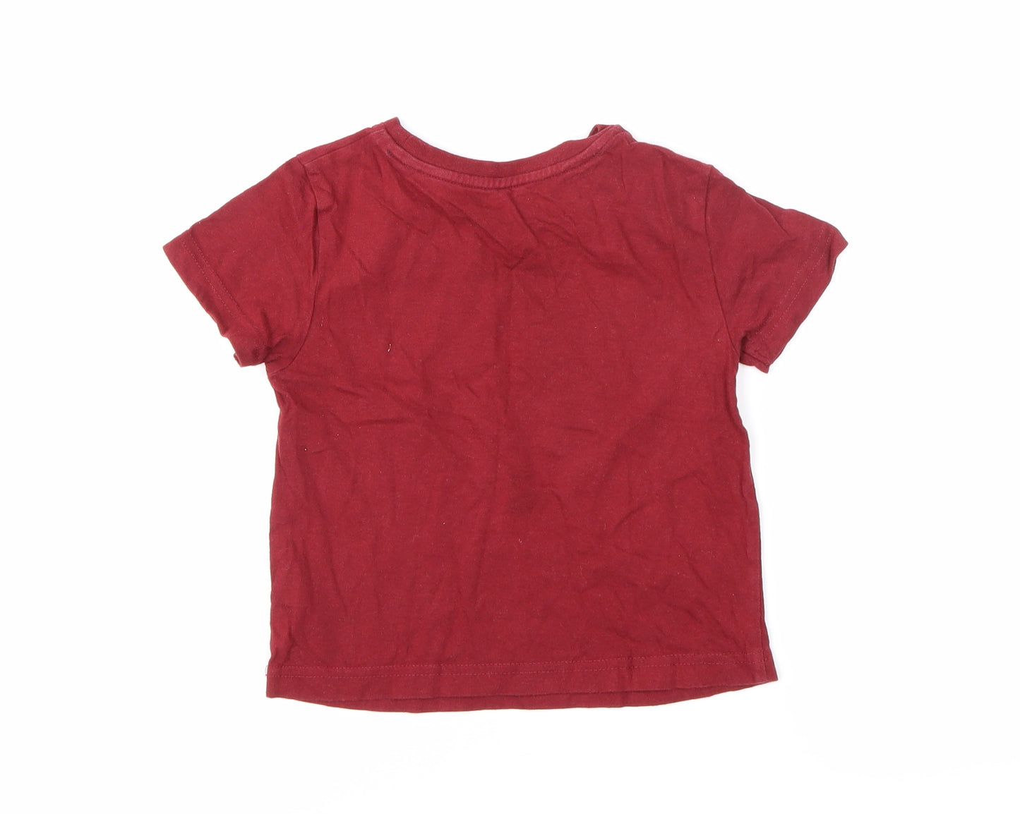 Rebel Boys Red   Basic T-Shirt Size 2-3 Years