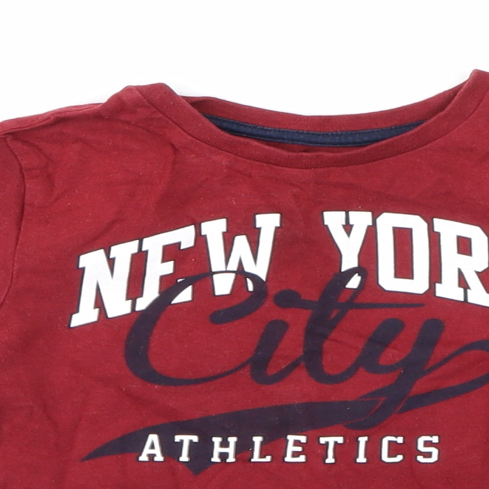 Rebel Boys Red   Basic T-Shirt Size 2-3 Years
