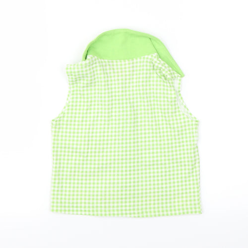 Higher State Girls Green Check  Basic Tank Size 7 Years