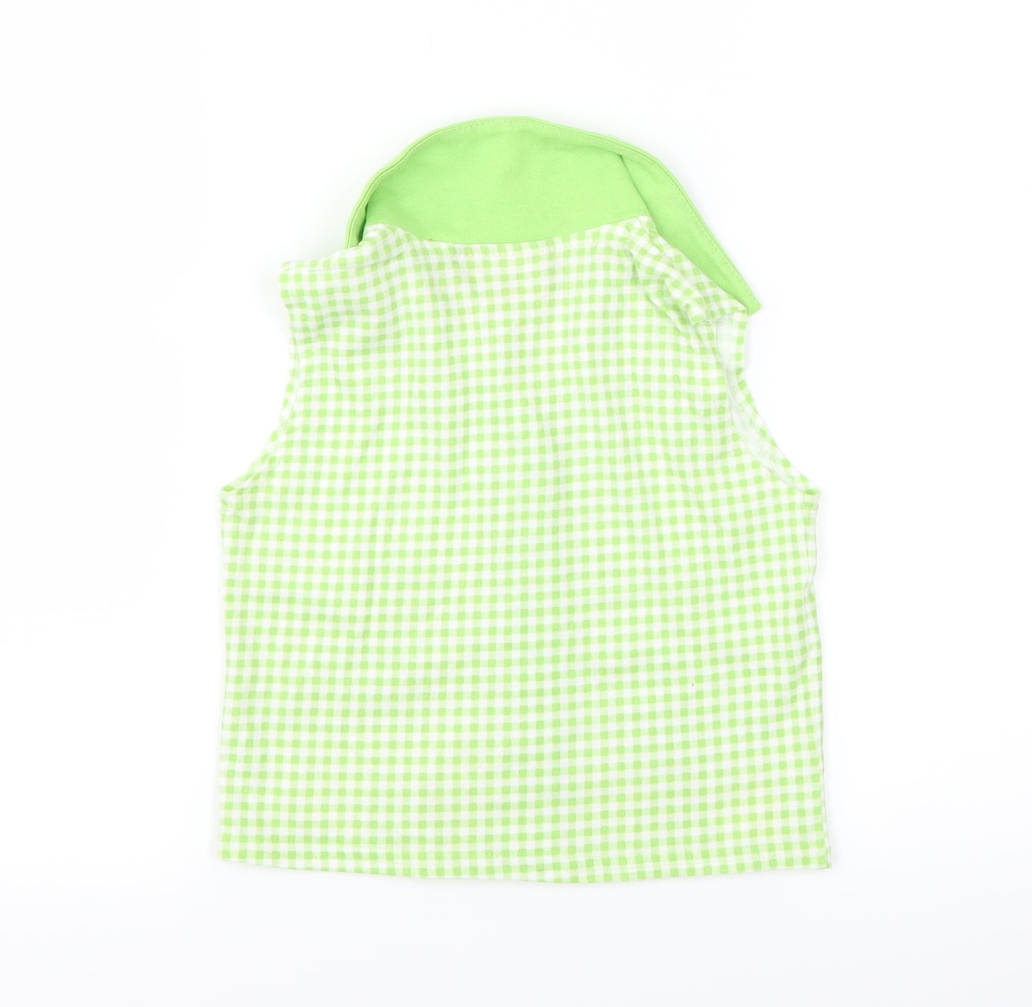 Higher State Girls Green Check  Basic Tank Size 7 Years