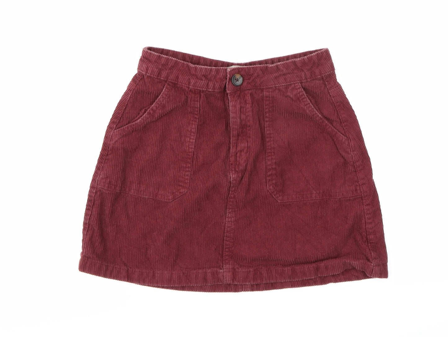 Denim Co Womens Purple  Corduroy Mini Skirt Size 8
