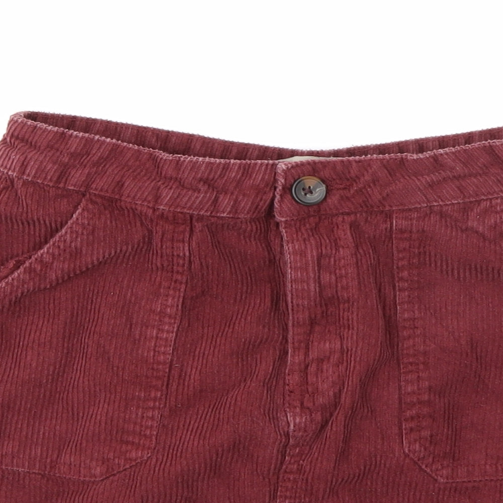 Denim Co Womens Purple  Corduroy Mini Skirt Size 8