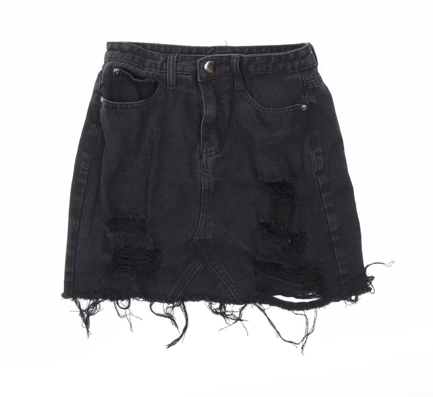 Boohoo Womens Blue  Denim Mini Skirt Size 6