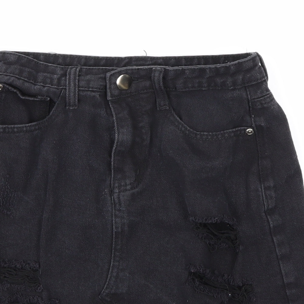 Boohoo Womens Blue  Denim Mini Skirt Size 6