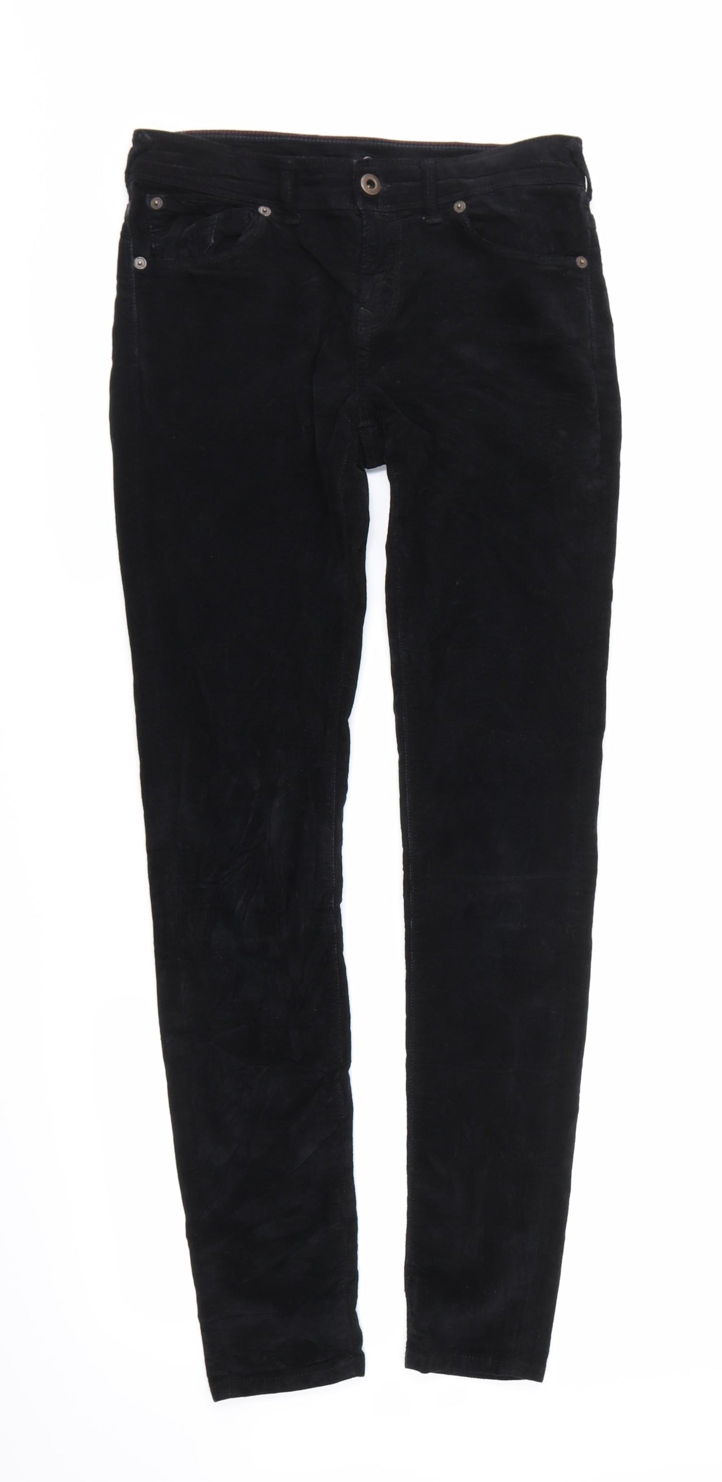 Jack Wills Womens Black  Corduroy Trousers   L29 in