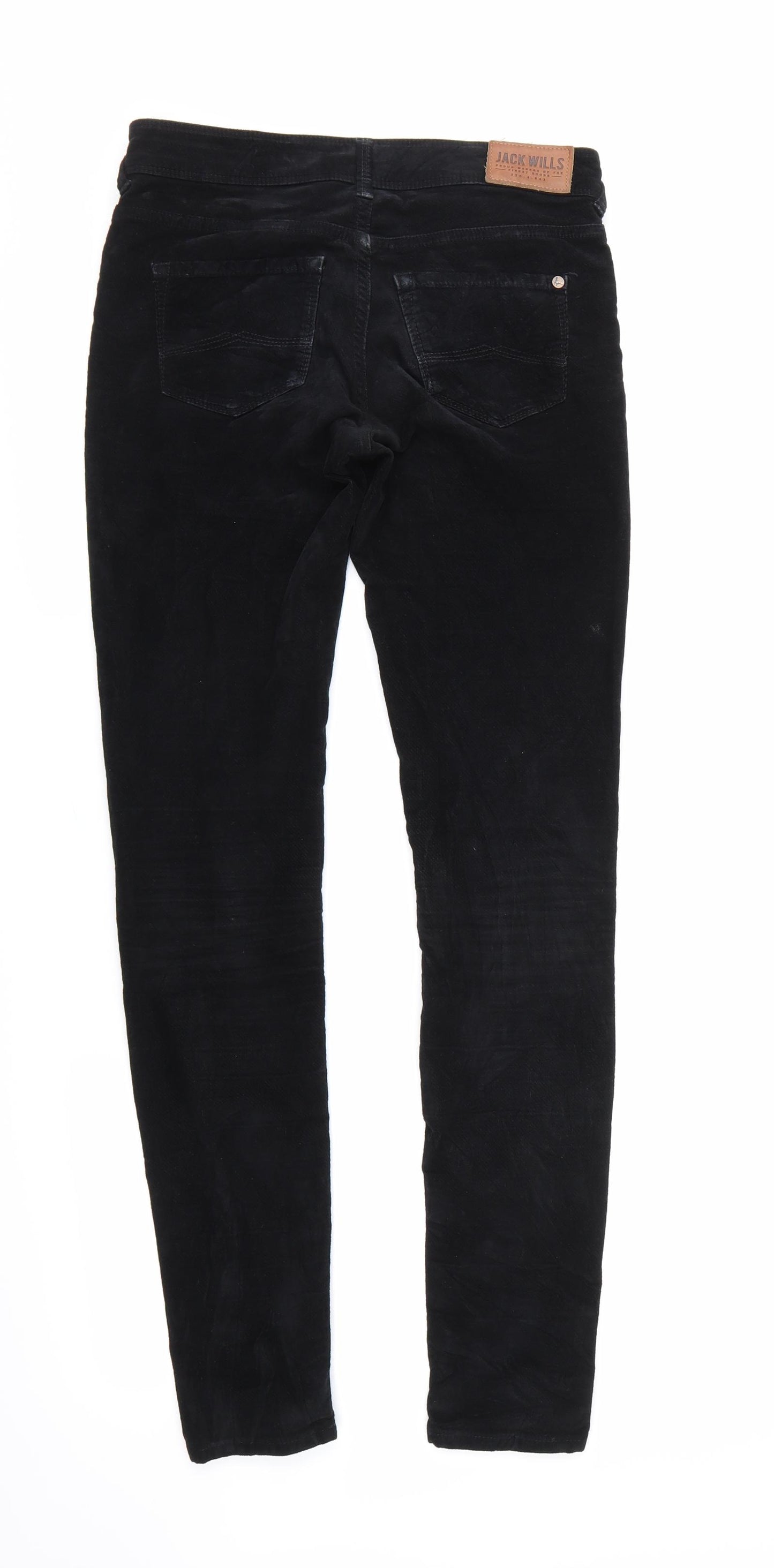 Jack Wills Womens Black  Corduroy Trousers   L29 in