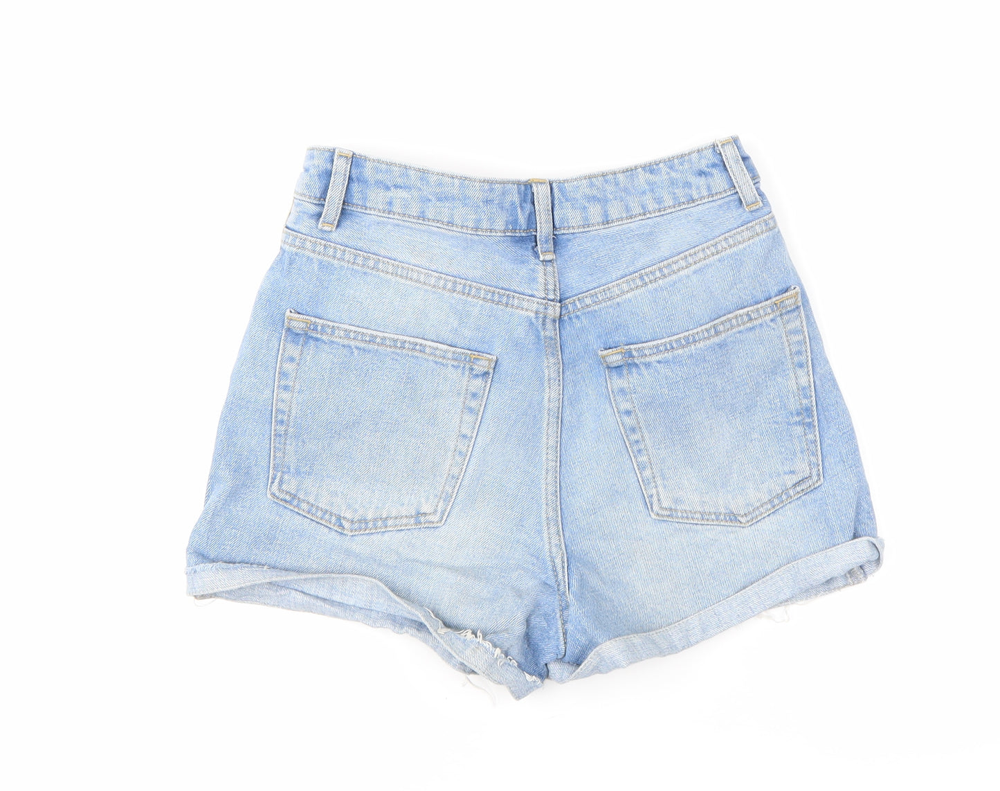 Topshop Womens Blue  Denim Hot Pants Shorts Size 6