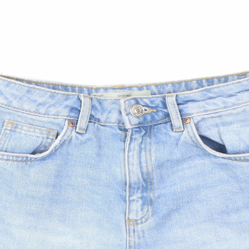 Topshop Womens Blue  Denim Hot Pants Shorts Size 6