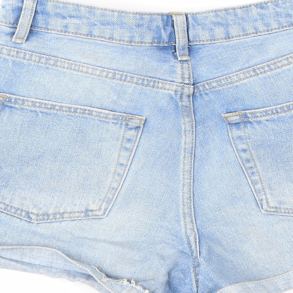 Topshop Womens Blue  Denim Hot Pants Shorts Size 6