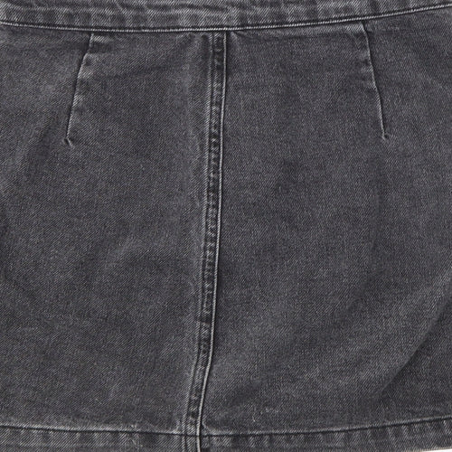 Topshop Womens Black  Denim Mini Skirt Size 4