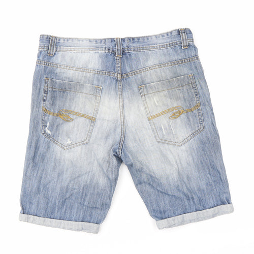 Threadbare Mens Blue  Denim  Shorts