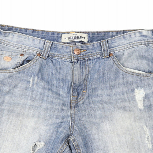 Threadbare Mens Blue  Denim  Shorts