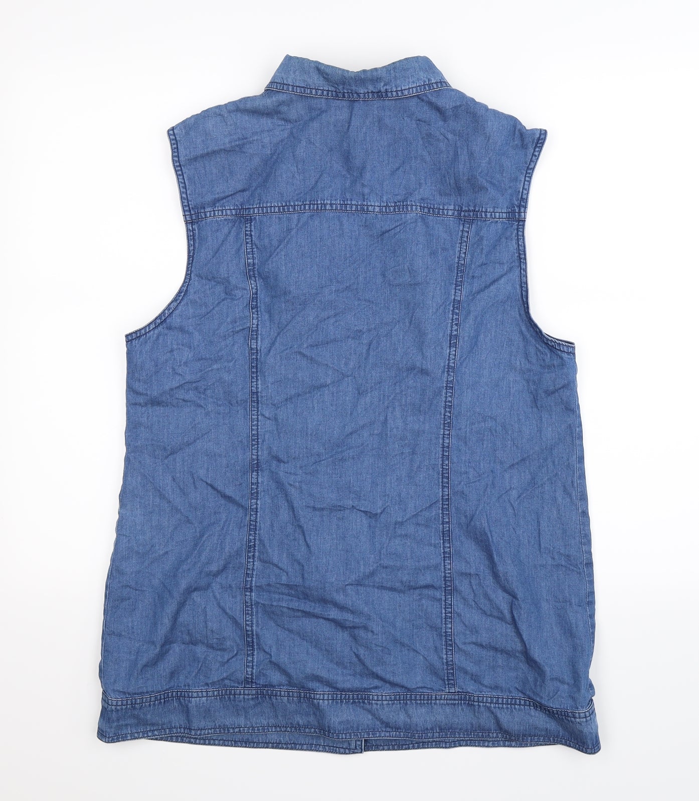 Blanchelle Womens Blue  Denim Gilet Jacket Size 42