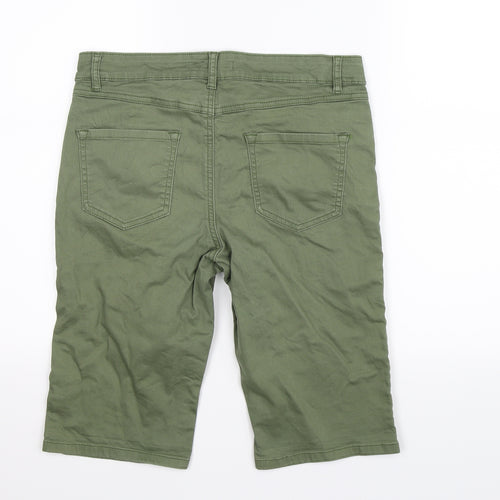 George Womens Green  Denim Bermuda Shorts Size 12