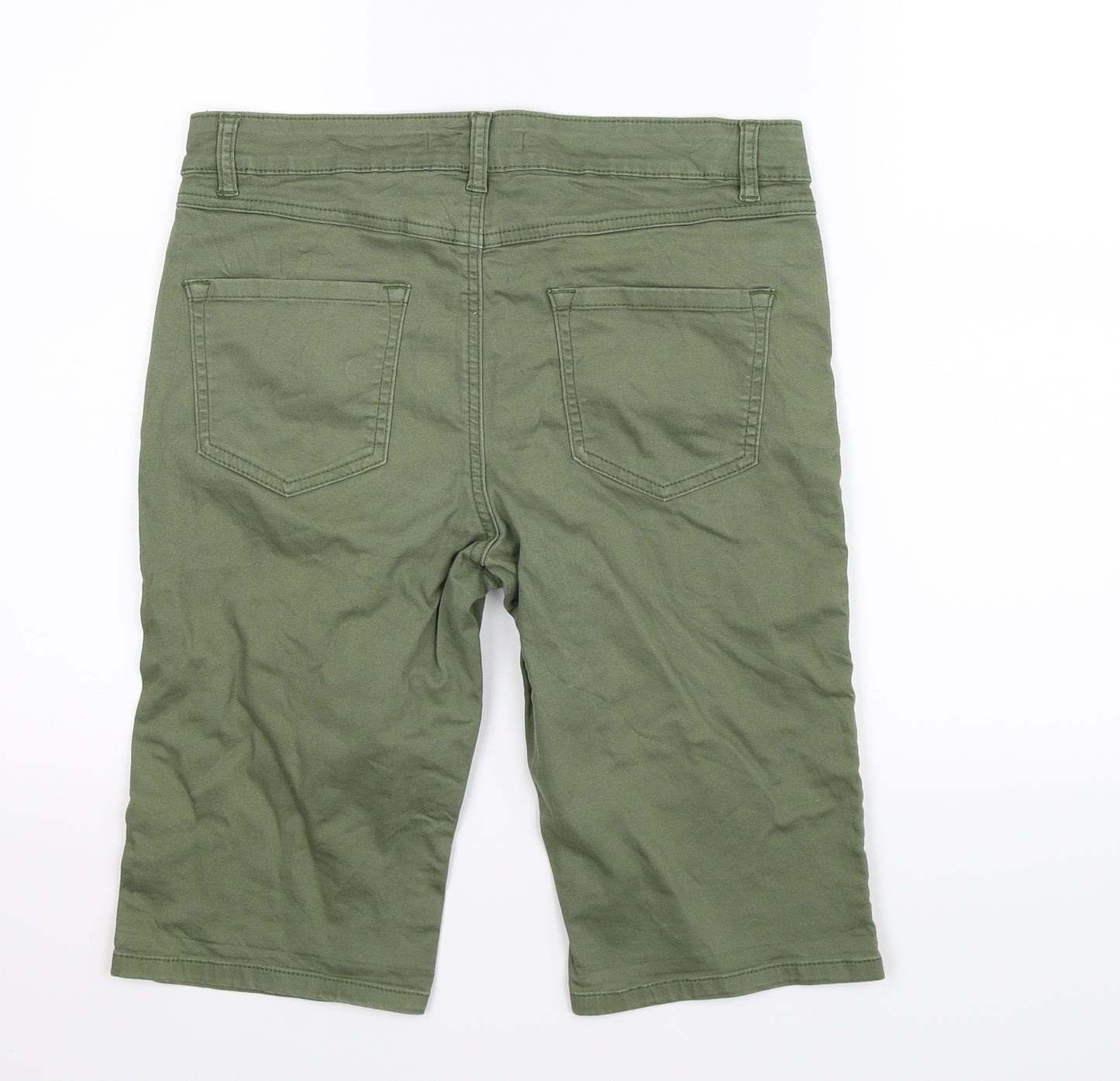 George Womens Green  Denim Bermuda Shorts Size 12