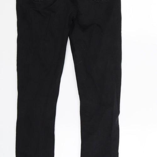 Topshop Womens Black  Denim Skinny Jeans Size 8 L32 in