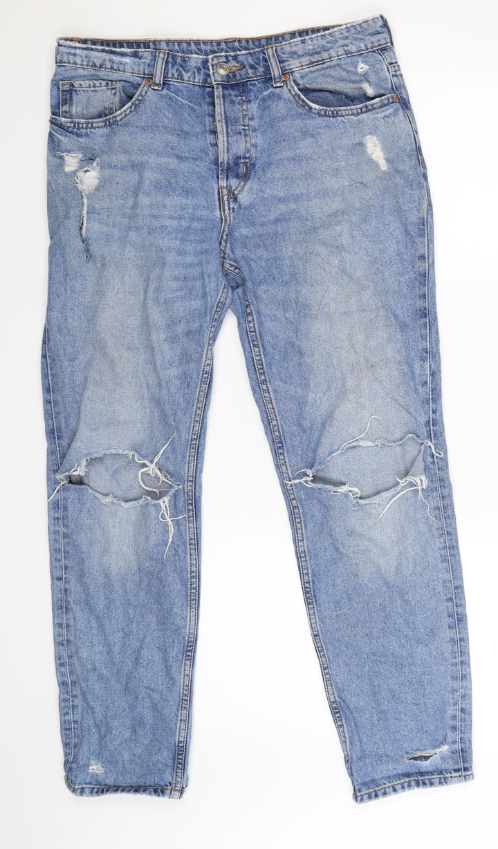 Divided Womens Blue  Denim Straight Jeans Size 10 L29 in