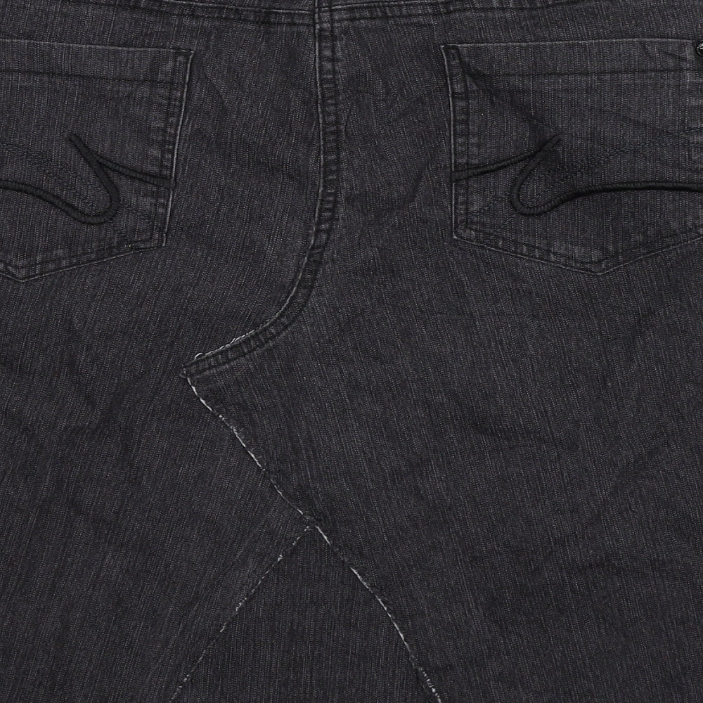 F&F Womens Black  Denim Straight & Pencil Skirt Size 18