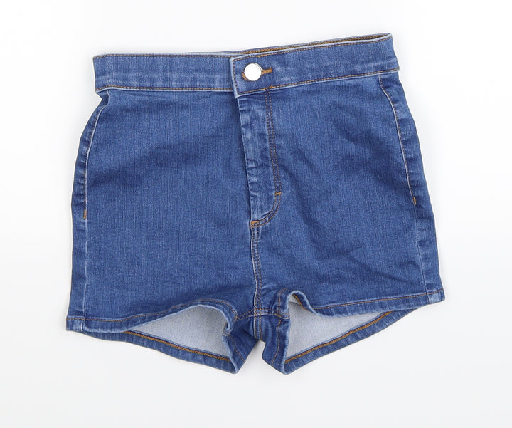 Topshop Womens Blue Denim Hot Pants Shorts Size 8