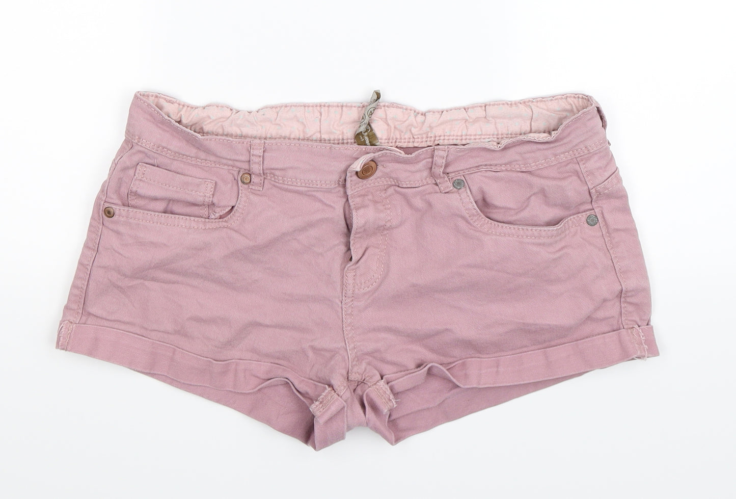 Denim Co Womens Pink  Denim Hot Pants Shorts Size 14