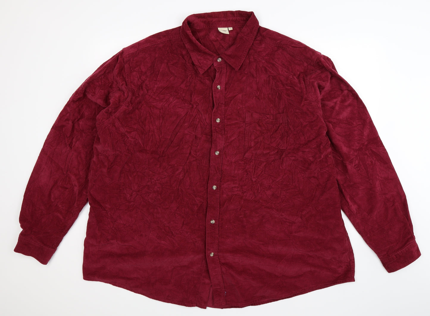 Cotton Traders Mens Purple  Corduroy  Button-Up Size 4XL