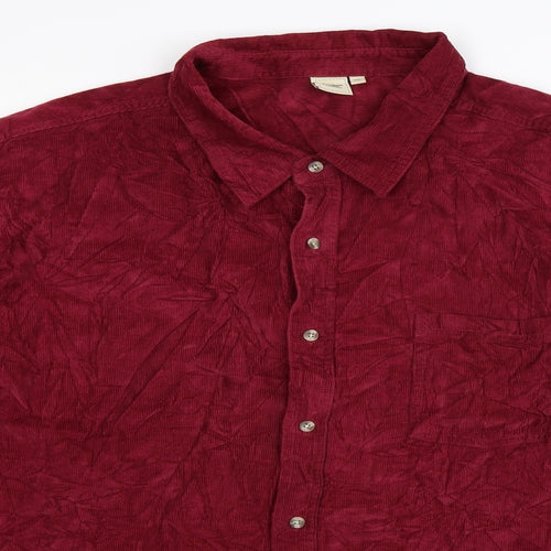 Cotton Traders Mens Purple  Corduroy  Button-Up Size 4XL