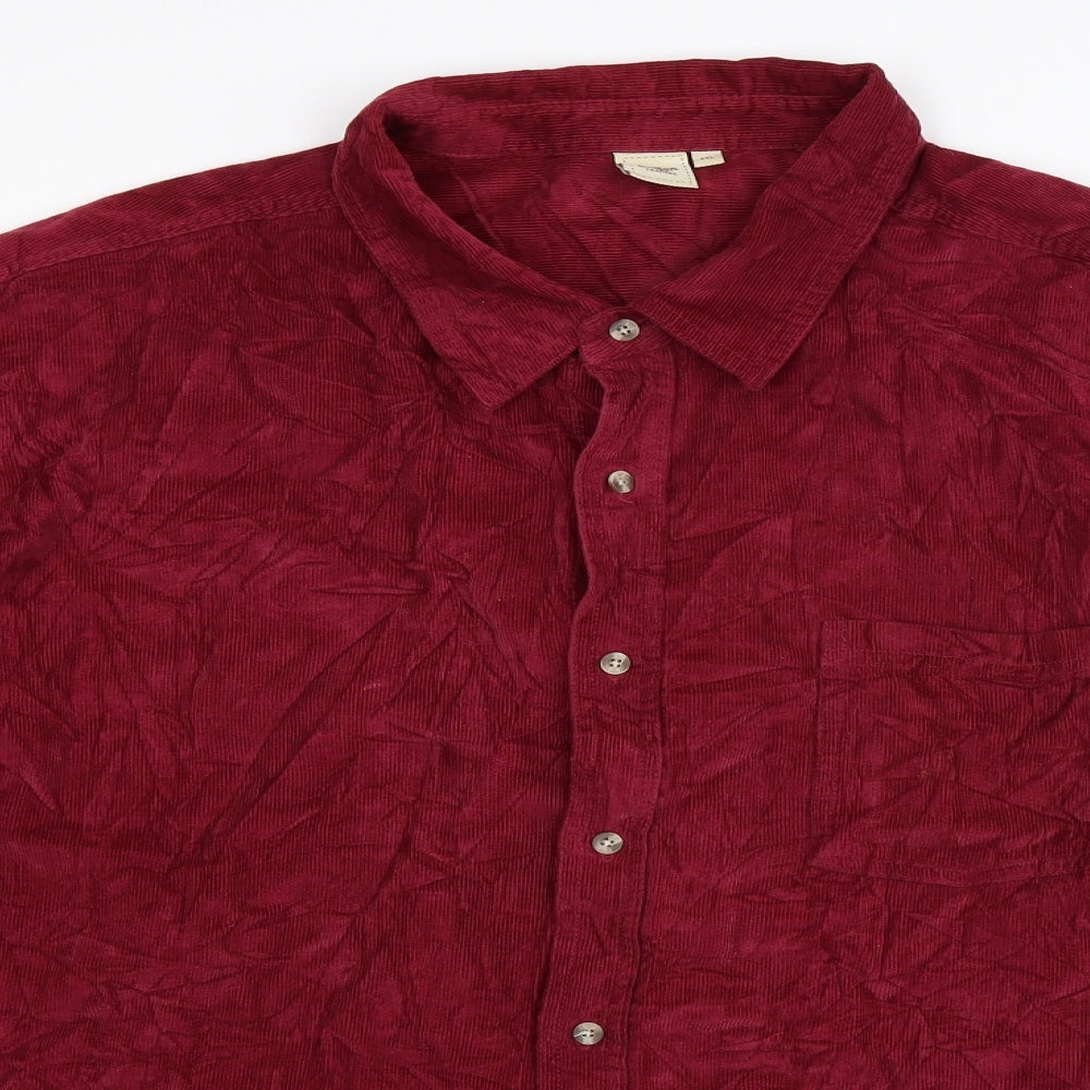 Cotton Traders Mens Purple  Corduroy  Button-Up Size 4XL