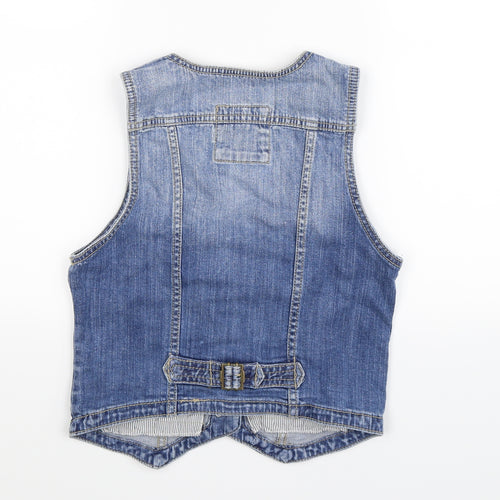 H&M Girls Blue  Denim Gilet Jacket Size 13-14 Years