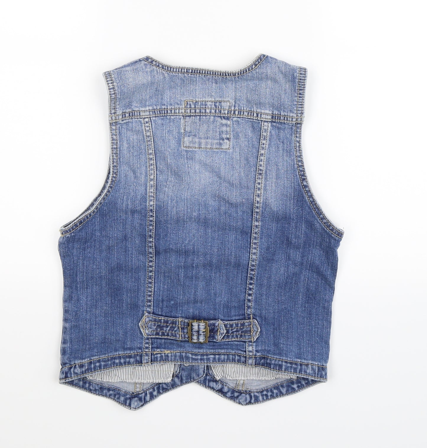 H&M Girls Blue  Denim Gilet Jacket Size 13-14 Years