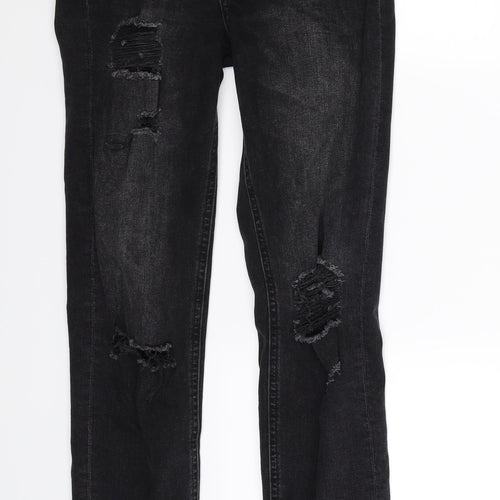 H&M Womens Black  Denim Skinny Jeans Size 8 L30 in