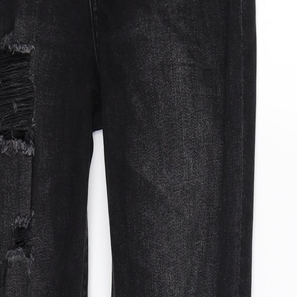 H&M Womens Black  Denim Skinny Jeans Size 8 L30 in