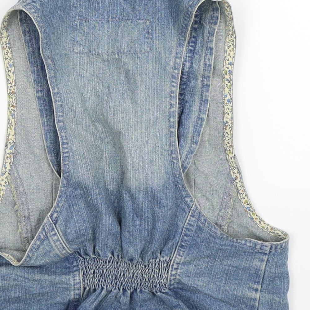 E-vie Womens Blue  Denim Gilet Jacket Size 12