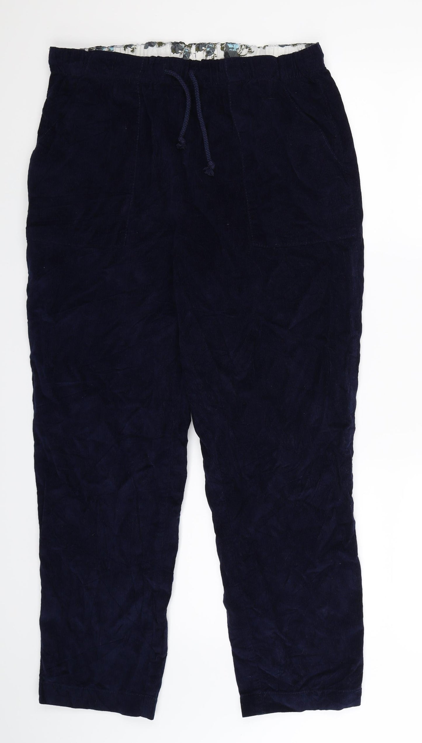 Damart Womens Blue  Corduroy Trousers  Size 14 L27 in