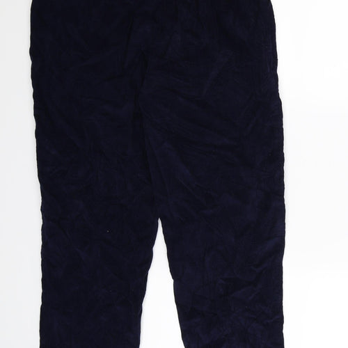 Damart Womens Blue  Corduroy Trousers  Size 14 L27 in