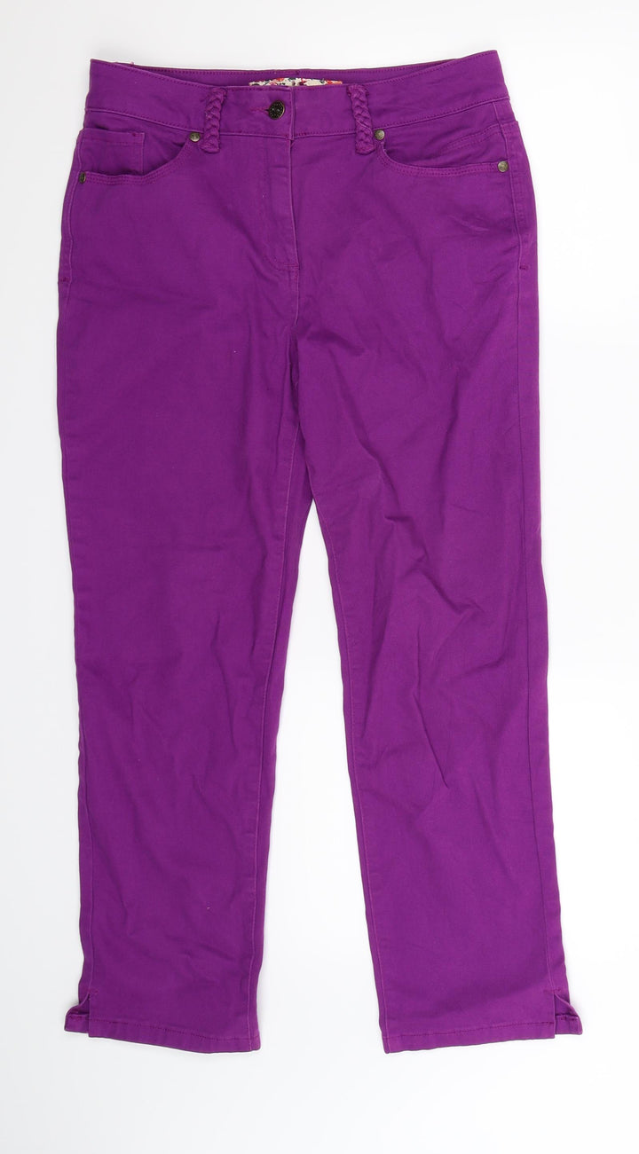 Soon Womens Purple Denim Straight Jeans Size 10 L25 in