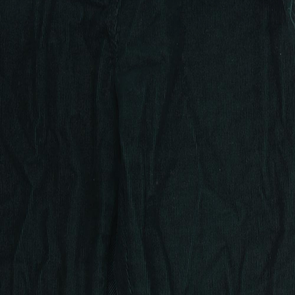 Marks and Spencer Womens Green  Corduroy Trousers  Size 12 L27 in