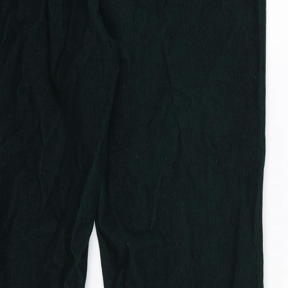 Marks and Spencer Womens Green  Corduroy Trousers  Size 12 L27 in