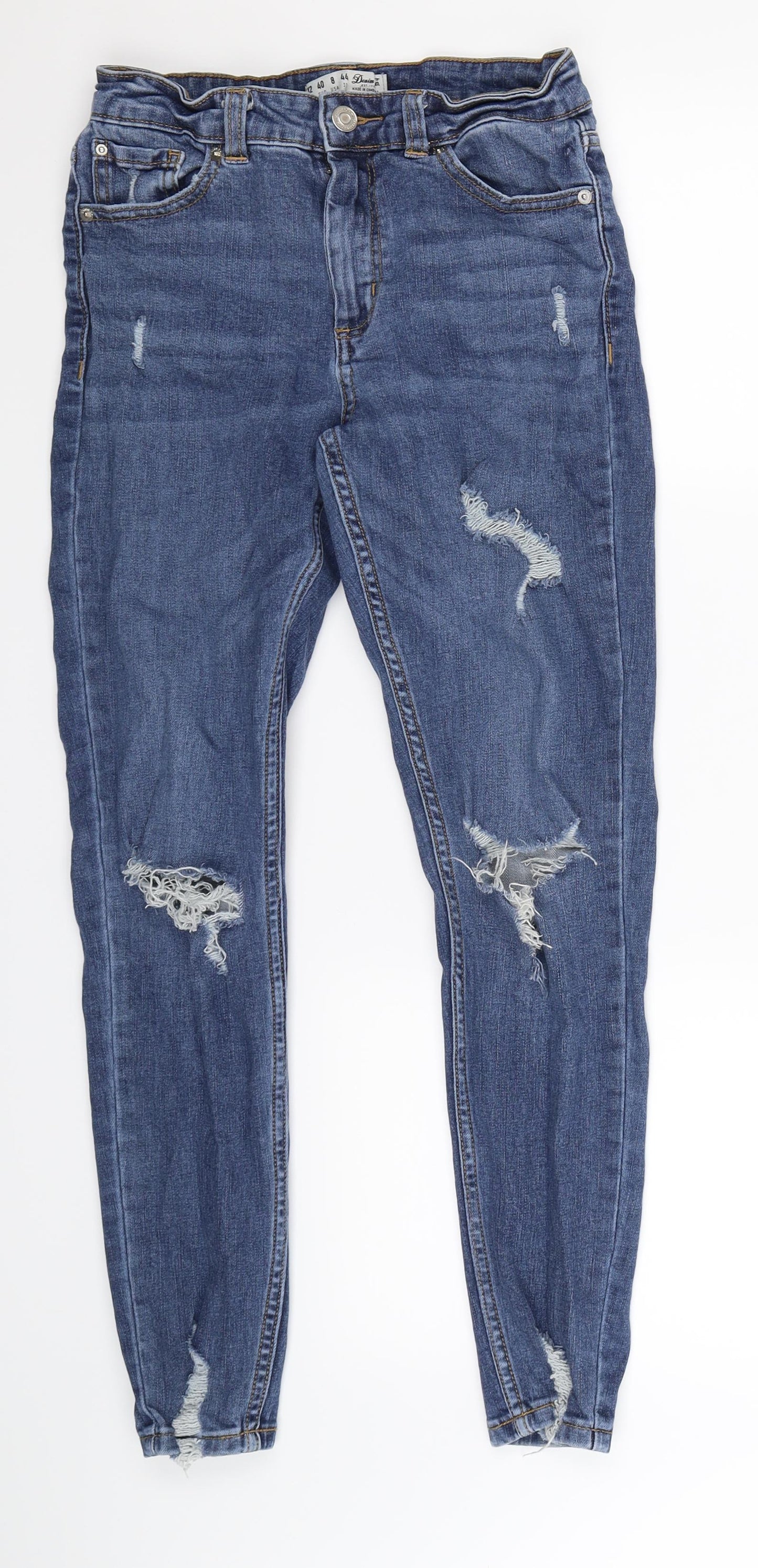 Denim Co Womens Blue  Denim Skinny Jeans Size 12 L27 in