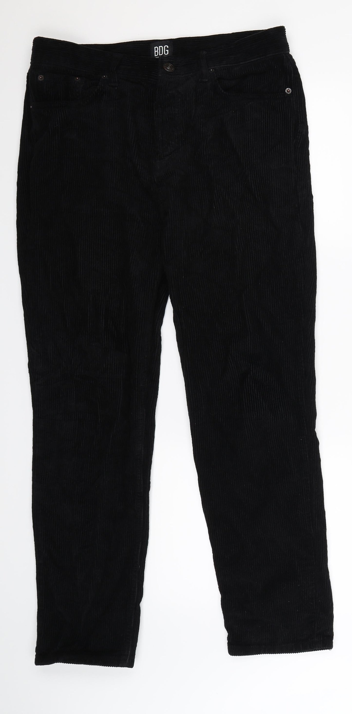 BDG Mens Black  Corduroy Trousers  Size 30 L32 in