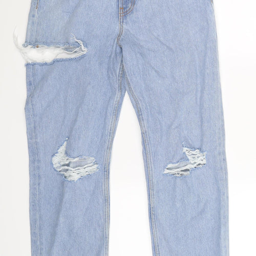 Preworn Womens Blue  Denim Straight Jeans Size 10 L27 in
