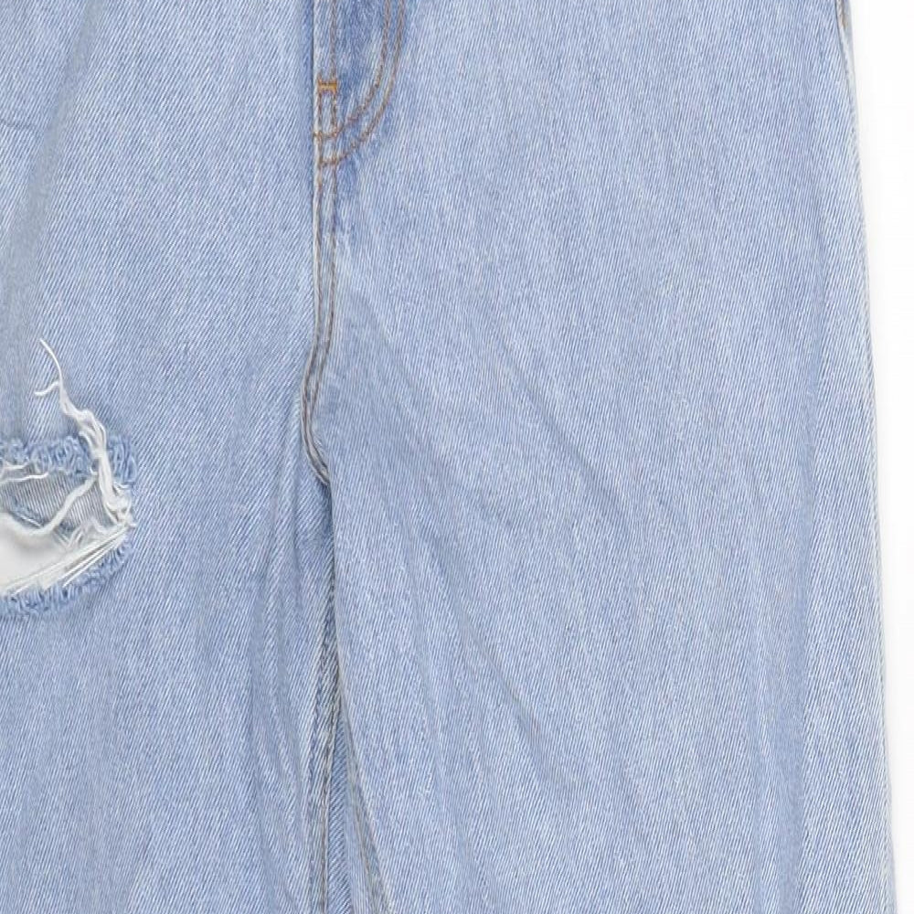 Preworn Womens Blue  Denim Straight Jeans Size 10 L27 in