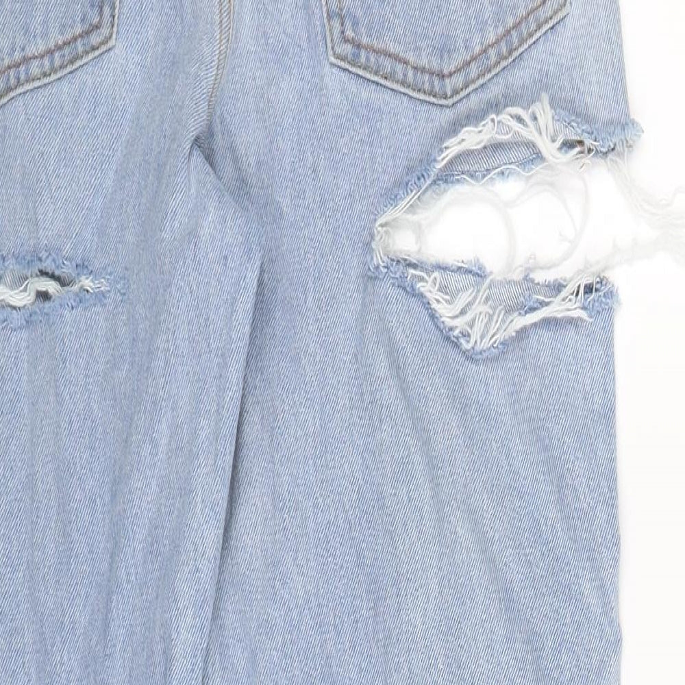 Preworn Womens Blue  Denim Straight Jeans Size 10 L27 in