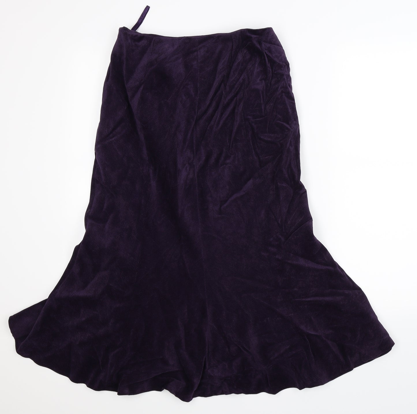 Preworn Womens Purple  Corduroy Maxi Skirt Size 10