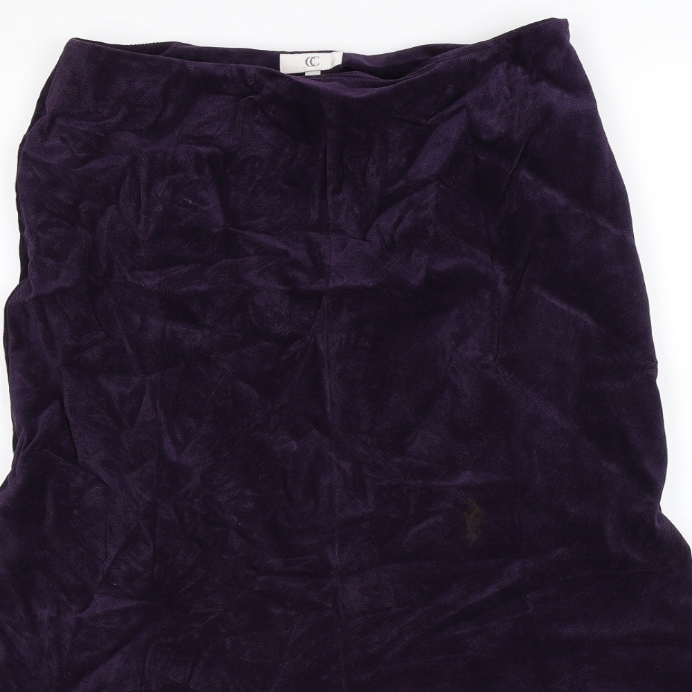 Preworn Womens Purple  Corduroy Maxi Skirt Size 10