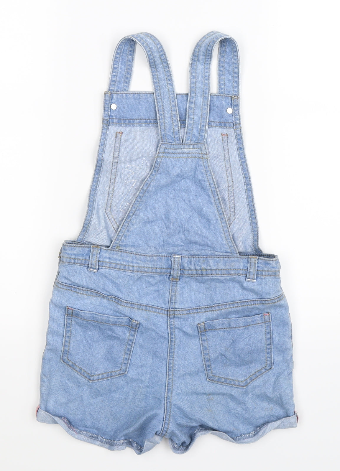 TU Girls Blue  Denim Dungaree One-Piece Size 9 Years