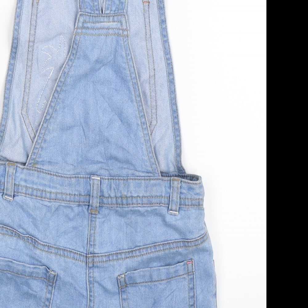TU Girls Blue  Denim Dungaree One-Piece Size 9 Years