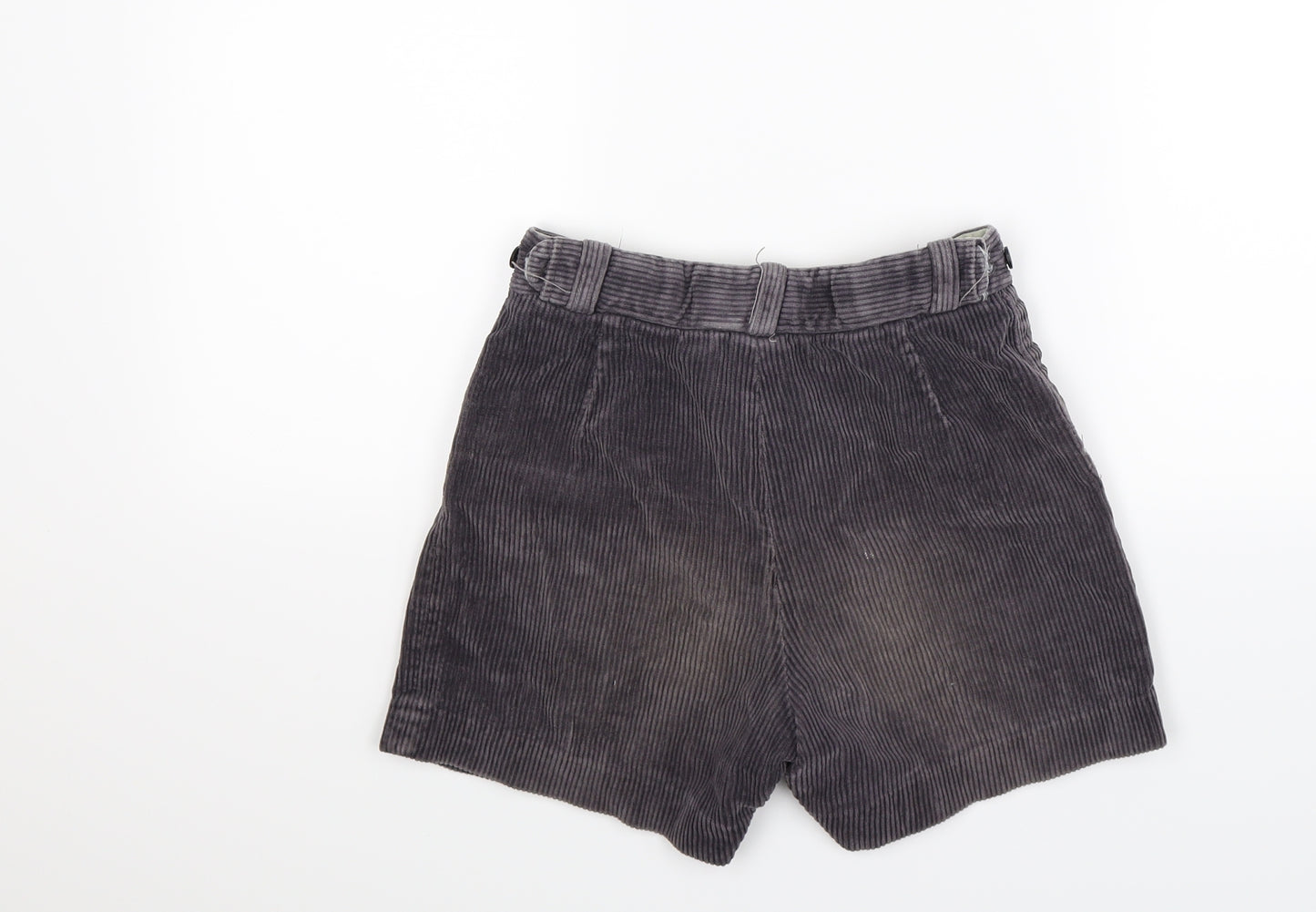 Preworn Womens Grey  Corduroy Bermuda Shorts Size 4