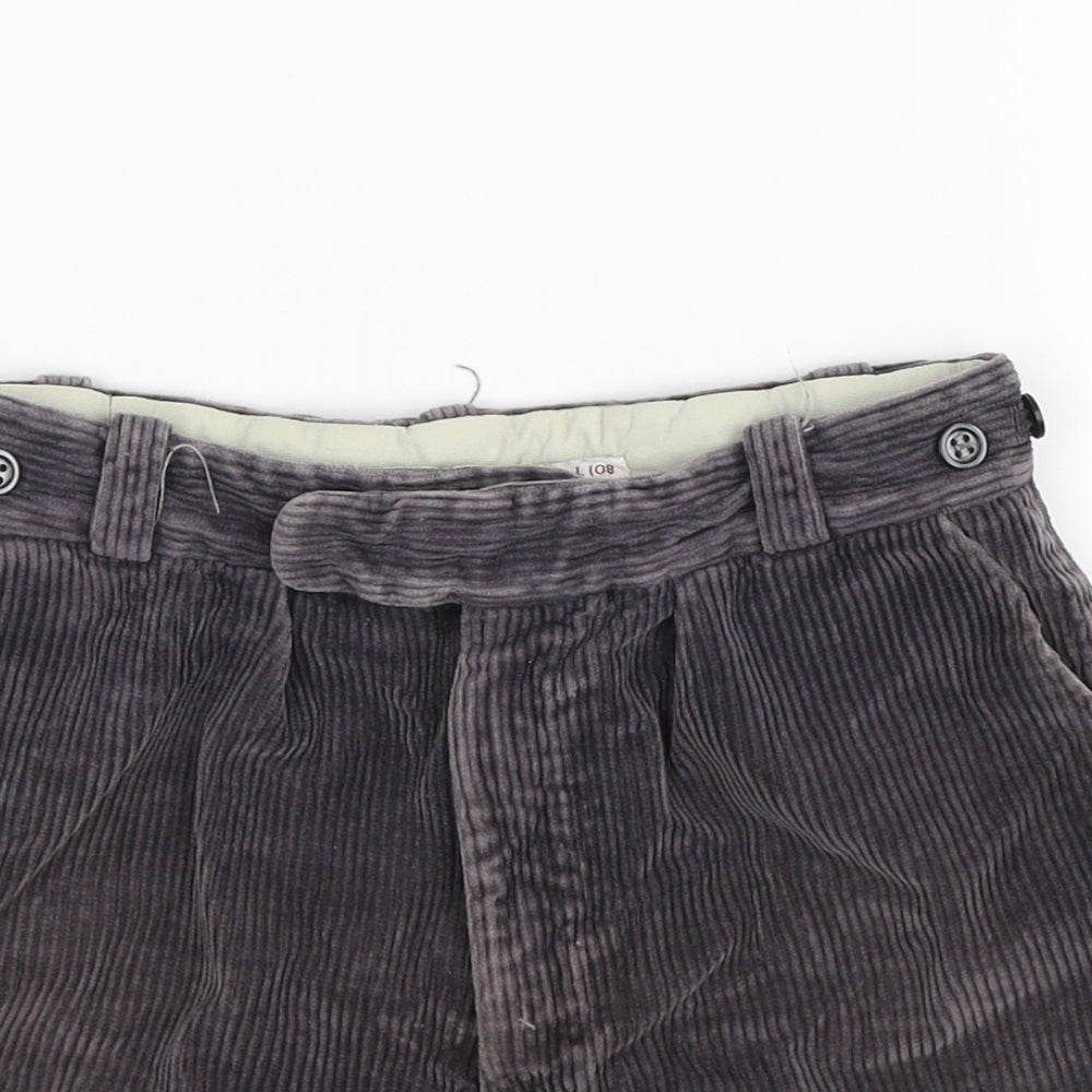 Preworn Womens Grey  Corduroy Bermuda Shorts Size 4