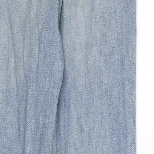 Topshop Womens Blue  Denim Straight Jeans Size 6 L32 in